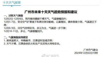 又是湿冷!新冷空气已发货!周末广州气温或跌到“1字头”