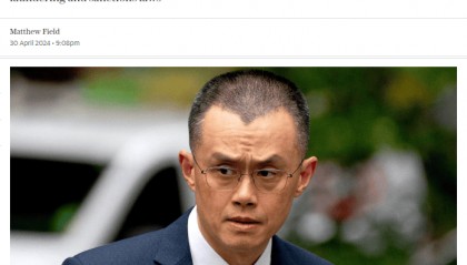 外媒:全球最大加密货币交易所币安的创始人赵长鹏在美国被判4个月监禁