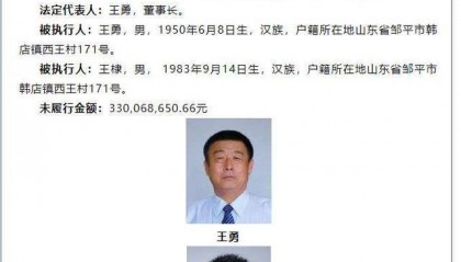青岛一公司拒不支付超3.3亿元执行款:法院发布悬赏通告 最高奖励990万