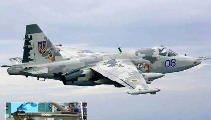 乌克兰苏-25攻击机使用法国AASM制导炸弹 苏联老式战机焕发青春