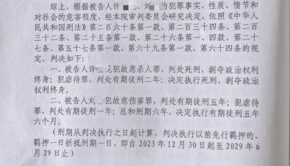 继母许金花，被执行死刑