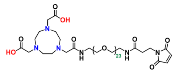 NOTA-CONH-PEG23-NH-CO-CH2-CH2-Mal|NOTA-酰胺-PEG23-酰胺-C2-马来酰亚胺介绍